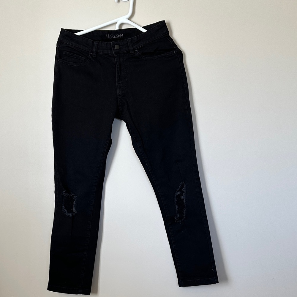 Harlow Women's Dark Black Skinny Jeans